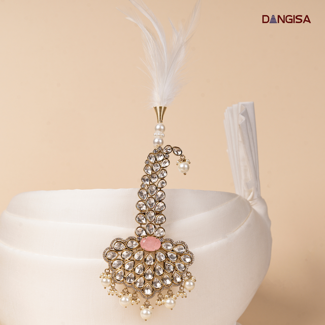The Blush Rosette Safa Brooch