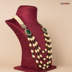 Pearl & Emerald Multi-Layer Maala