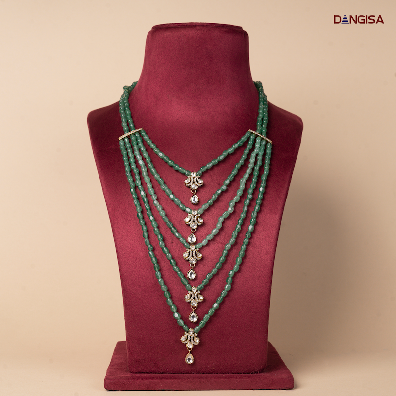 The Emerald Drop Multi-Layer Maala
