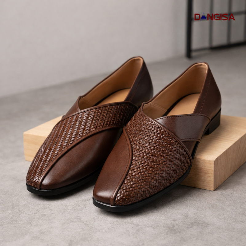 The Half-Woven Brown Slip-On