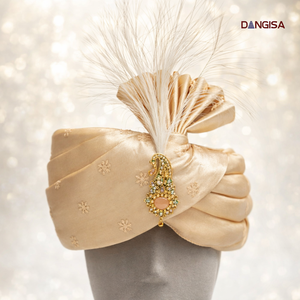 Silver-Grey Shimmer & Heart-Pearl Safa