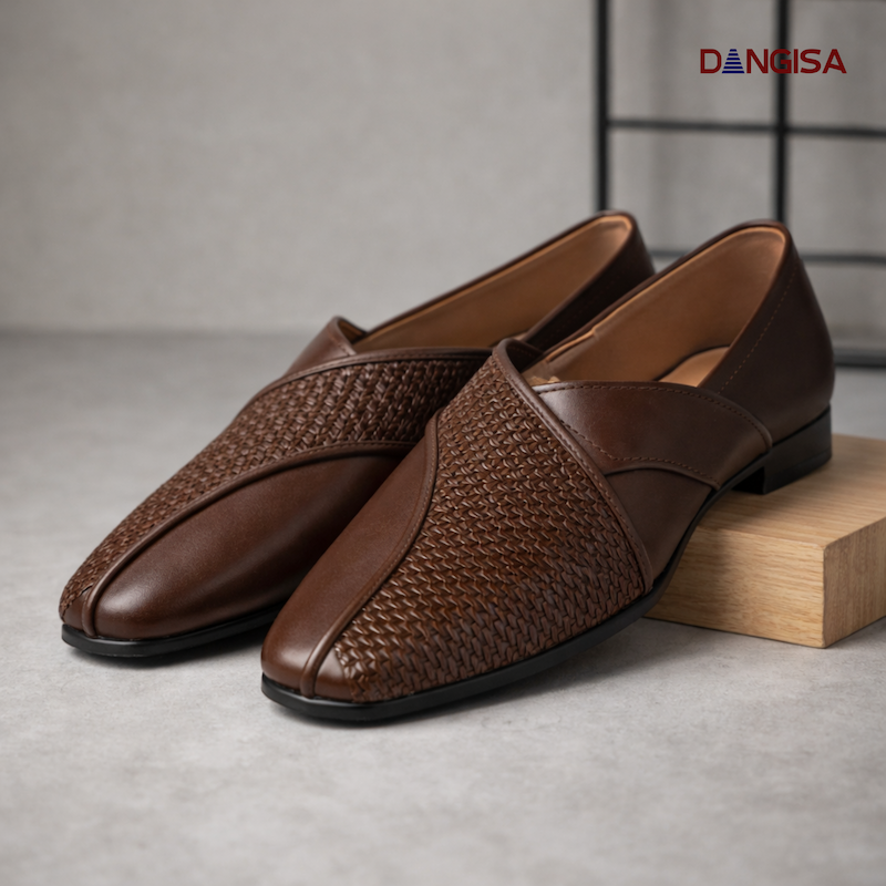 The Half-Woven Brown Slip-On