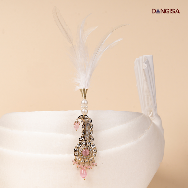 The Blush Regal Drop Safa Brooch