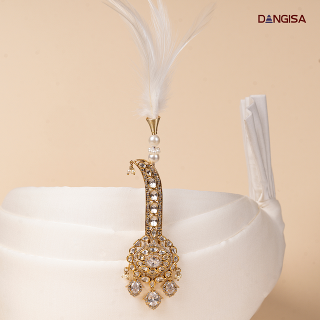 The Crystal Cascade Safa Brooch