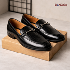 The Glossy Black Croc Loafer