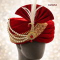 The Royal Crimson Velvet Safa