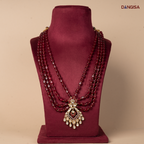 The Ruby-Red Kundan Crest Maala