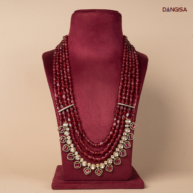 The Regal Ruby bib-Style Maala
