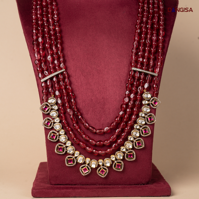 The Regal Ruby bib-Style Maala