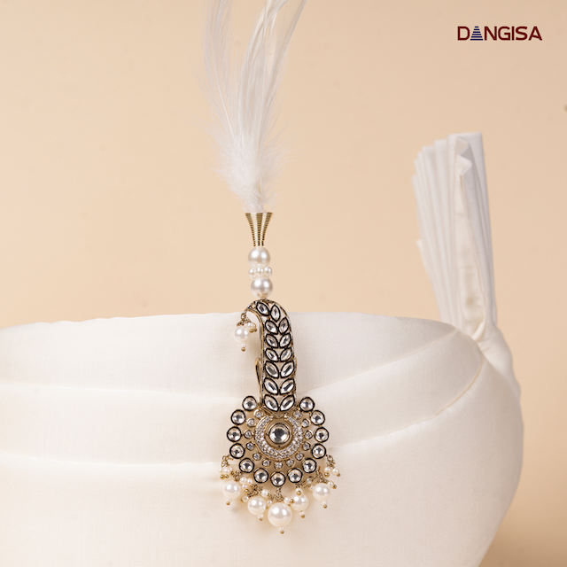 The Classic Pearl Rosette Safa Brooch