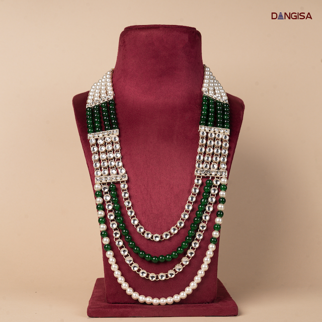 The Emerald & Kundan Panel Maala