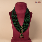 The Deep Emerald Tiered Pendant Maala