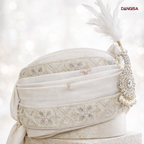 The Heritage Zardosi White Safa