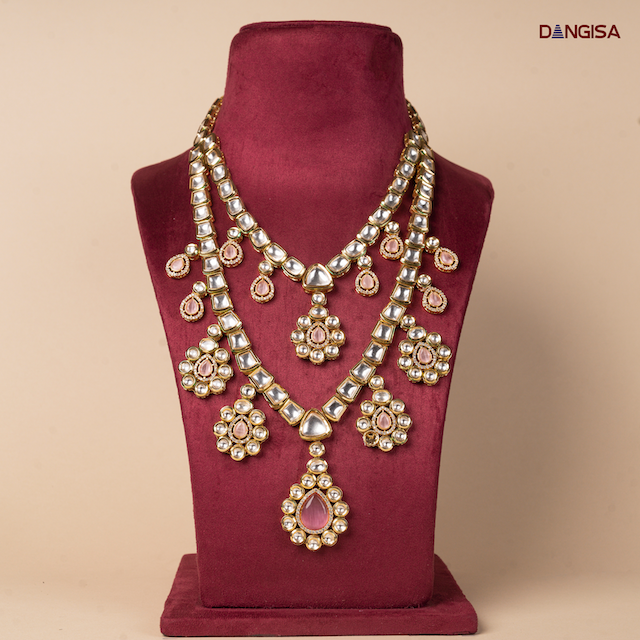 The Rose-Quartz Kundan Floral Maala