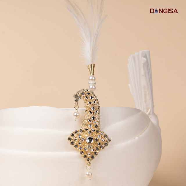 The Diamond Crest Pearl Safa Brooch