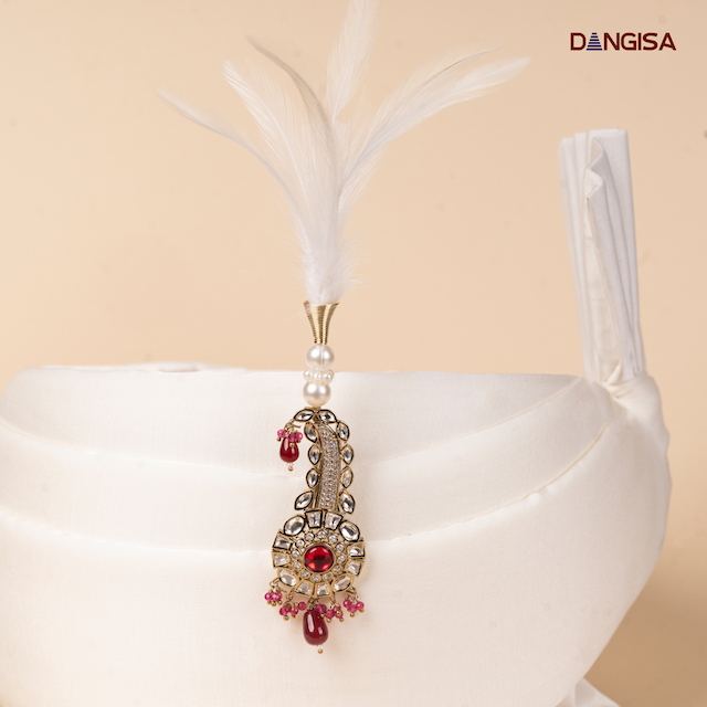 The Regal Ruby Drop Safa Brooch
