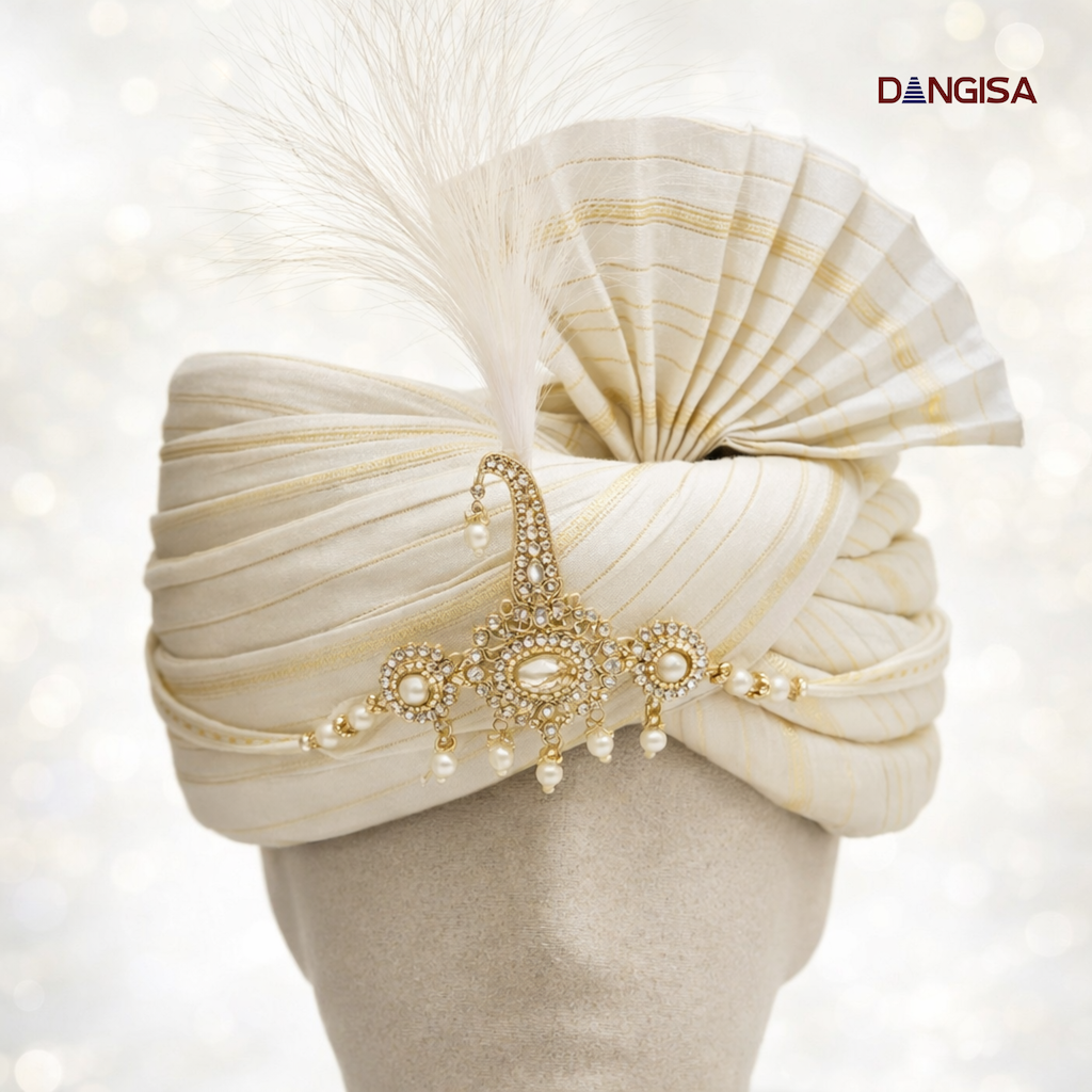 Hand-Loomed Gold Striped Safa