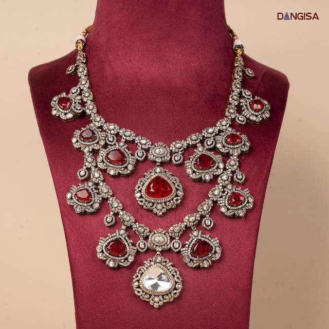 The Grand Crimson & Emerald Bib Maala
