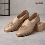The White Croc-Texture Bit Loafer