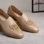 The White Croc-Texture Bit Loafer