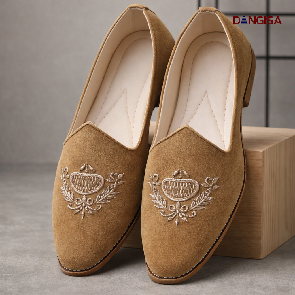 The Tan Crest Suede