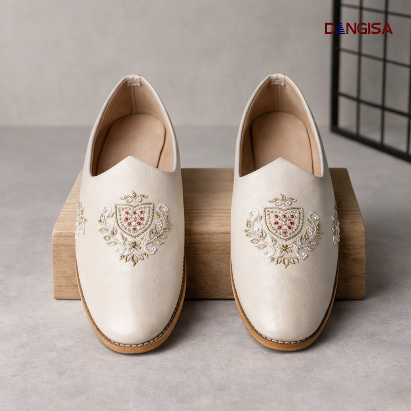 The White Dual-Texture Slip-On