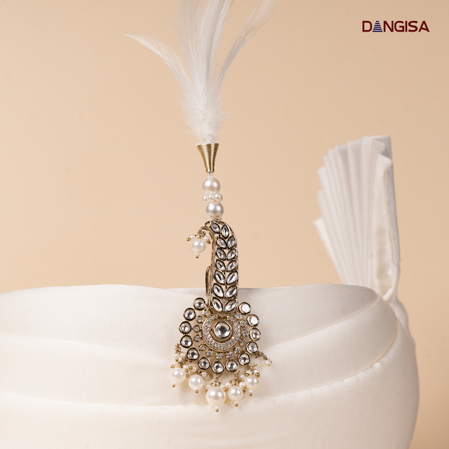 The Classic Pearl Rosette Safa Brooch