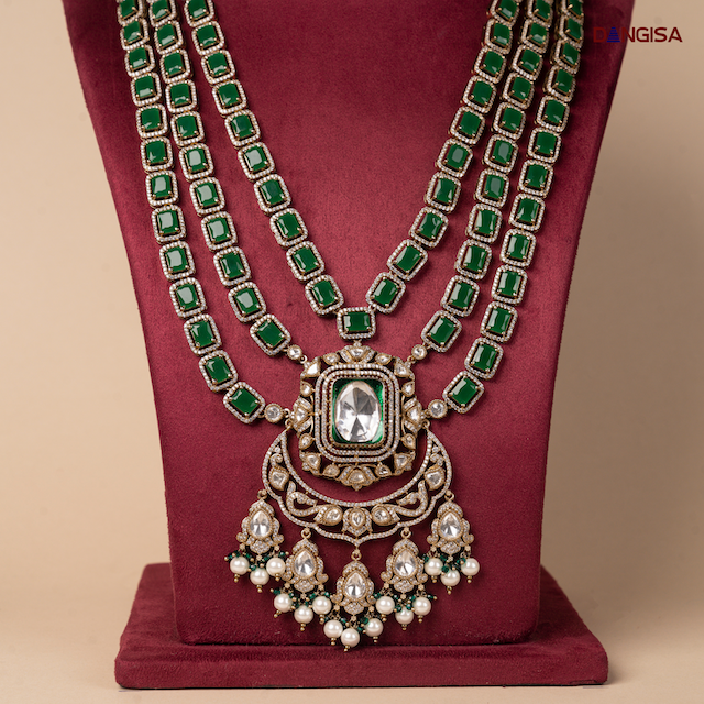 The Emerald Square-Link Chandbali Maala