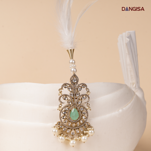 The Mint Filigree Pearl Safa Brooch