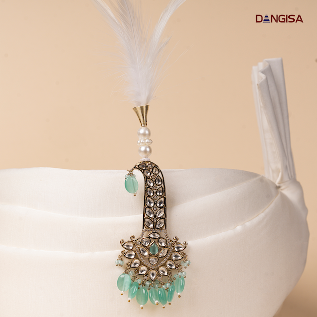 The Mint Cascade Safa Brooch