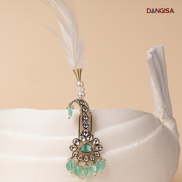 The Mint Daisy Drop Safa Brooch