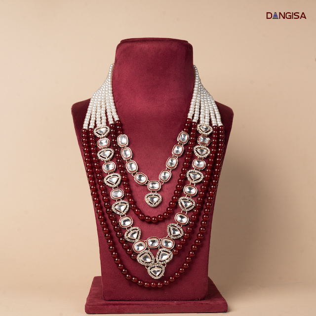 The Ruby & Polki Droplet Maala