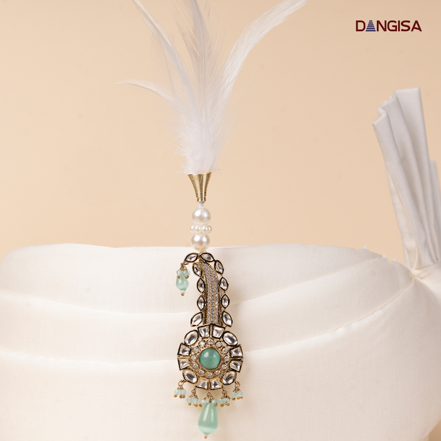 The Mint Rosette Safa Brooch