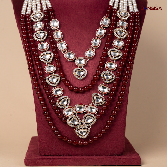 The Ruby & Polki Droplet Maala
