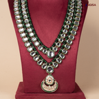 The Emerald & Crescent Polki Maala