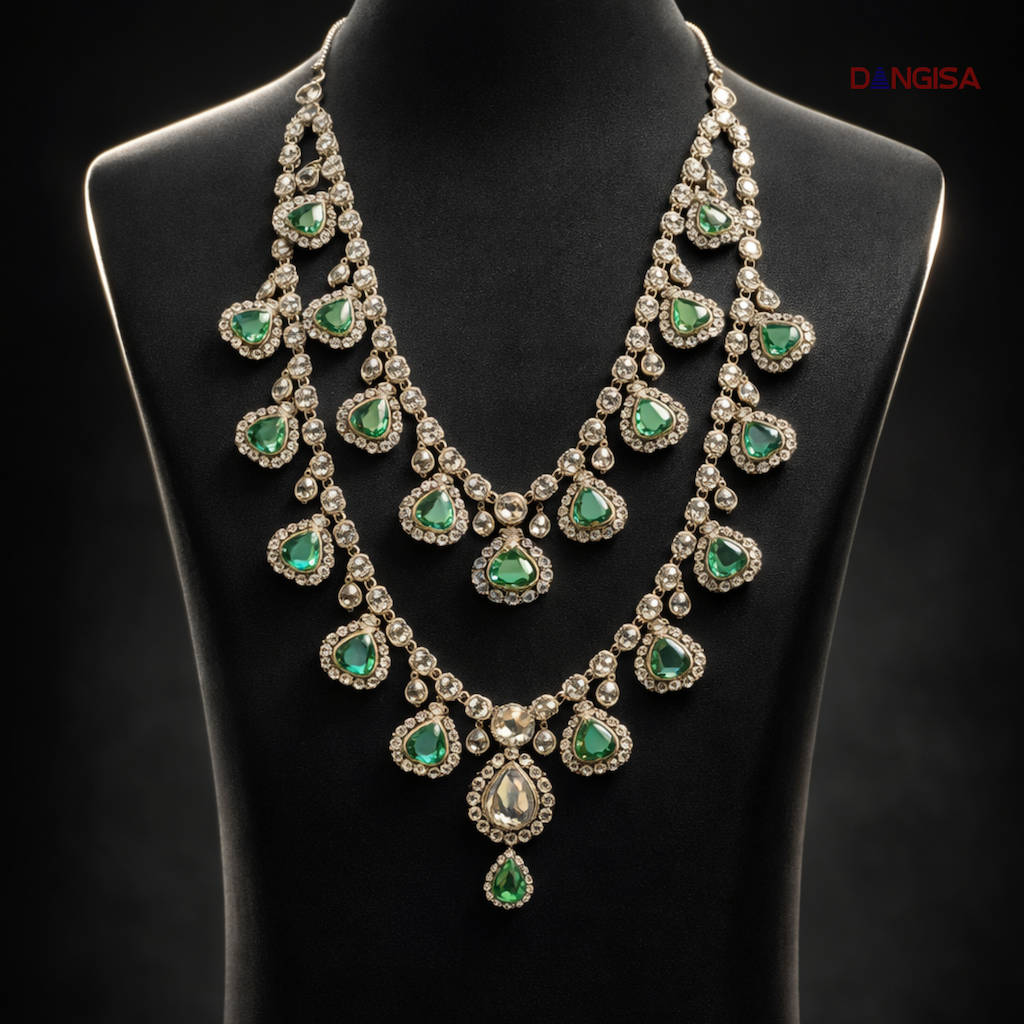 The Verdant Prince: Emerald Teardrop Mala