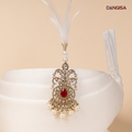 The Ruby Filigree Pearl Safa Brooch