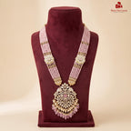 Indian Multi-Strand Long Necklace - Pastel Pink