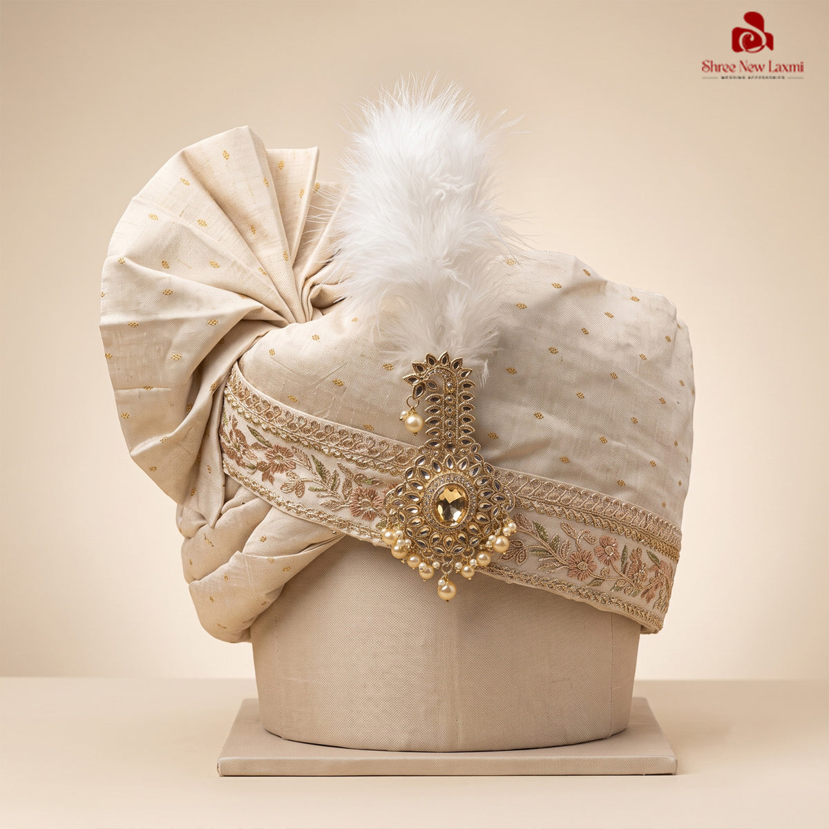 The Rose Gold Hand-Tied Safa Brooch