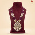 Indian Multi-Strand Long Necklace - Ruby Red