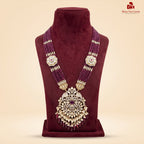 Indian Multi-Strand Long Necklace - Ruby Red