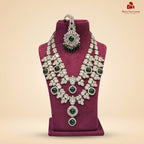 Royal Kundan Polki Stone Necklace - Green